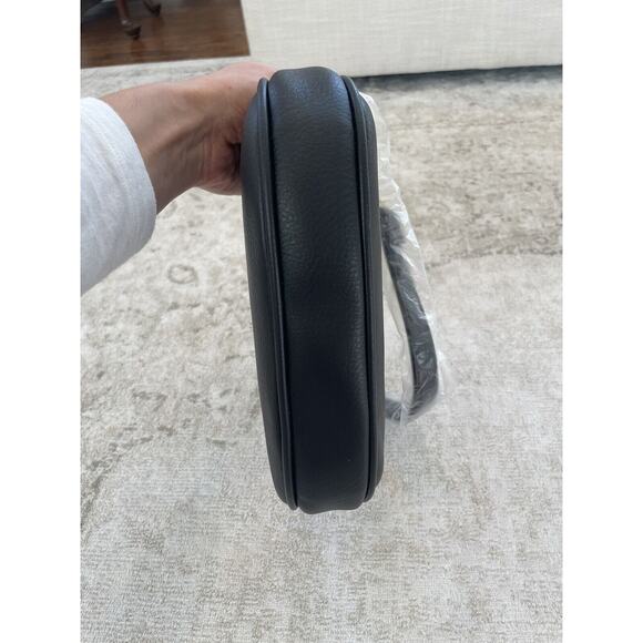 Y2K INC Black Faux Leather Shoulder Bag Gold Chain Hardware Fits iPhone NWT - Picture 5 of 11